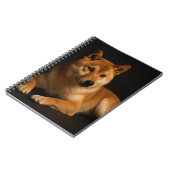 柴犬ポートレート Shiba Inu Art Spiral Photo Notizblock (Linke Seite)