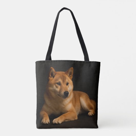 柴犬ポートレート – Shiba Inu Art Tasche (Rückseite)