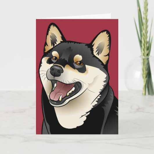 柴犬 alles Gute zum Geburtstag Shiba Inu Hundekarte Karte (Vorderseite)