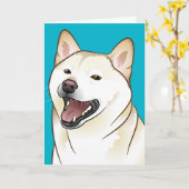 柴 犬 Happy Birthday Shiba Inu Dog Card Karte (Gelbe Blume)
