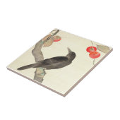 柿に烏, 抱一 Persimone und Krähe, Hōitsu Fliese (Seite)