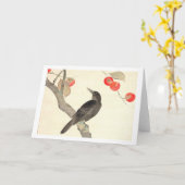 柿に烏, 抱一 Persimone und Krähe, Hōitsu Karte (Gelbe Blume)