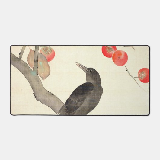 柿 に 烏, 抱 Persimmon und Crow, Hōitsu Schreibtischunterlage (Vorderseite)
