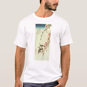 桃 の 花 燕, 広 Peach Blossom and Swallow, Hiroshige, に T-Shirt