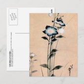 桔 梗, 北, 斎 Chinesische Glockenblume, Hokusai Ukiyo- Postkarte (Vorne/Hinten)