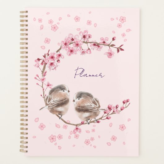 桜とかわいいすずめ♡ PLANER (Vorderseite)