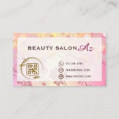 桜とゴールド ピンク 美しい サロン スクール 美容 名刺♡ VISITENKARTE (Rückseite)