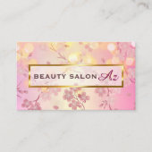 桜とゴールド ピンク 美しい サロン スクール 美容 名刺♡ VISITENKARTE (Vorderseite)