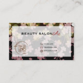 桜とゴールド ブラック 美しい サロン スクール 美容 名刺♡ VISITENKARTE (Rückseite)