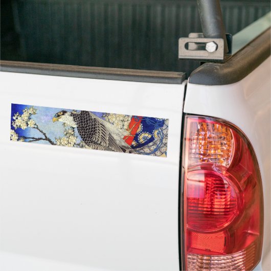 桜にハヤブサ, Falke-u. Kirschblüten, Hokusai, Ukiyo-e Autoaufkleber (Auf Lkw)