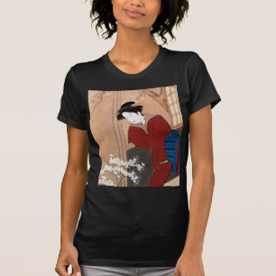 桜の花と女, 春章 Kirschblüten und eine Frau, Shunsho T-Shirt