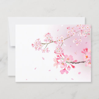 桜の花びらが舞う和風ポストカード*春のご挨拶・季節の便りに POSTKARTE