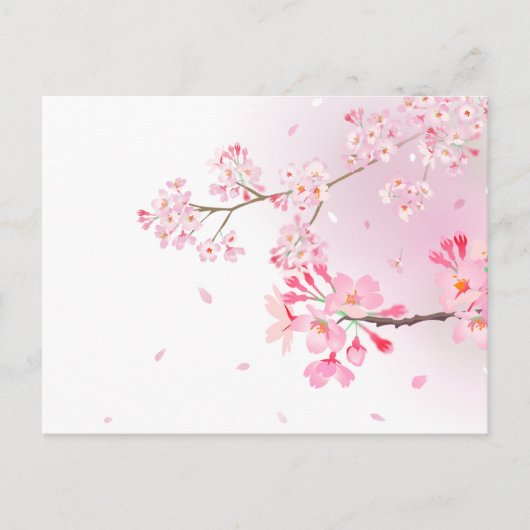桜の花びらが舞う和風ポストカード*春のご挨拶・季節の便りに POSTKARTE (Vorderseite)
