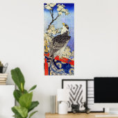 桜 ハ ヤ サ, Falken- und Kirschblüten, Hokusai, Ukiyo- Poster (Heimbüro)
