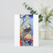 桜 ハ ヤ サ, Falken- und Kirschblüten, Hokusai, Ukiyo- Postkarte (Stehend Vorderseite)