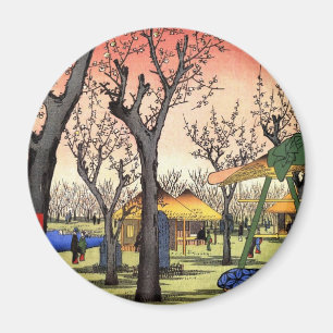 梅 の 園, 広 Garten 重 Pflaumengarten, Hiroshige Ukiyoe Magnet