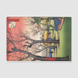 梅 の 園, 広 Garten 重 Pflaumengarten, Hiroshige Ukiyoe Seidenpapier