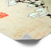 梅 花, 北 斎 Pflaumenblüten, Hokusai, Ukiyo-e Poster (Ecke)