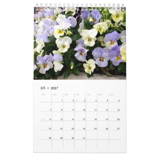 植物カレンダー2017 KALENDER (Mär 2027)