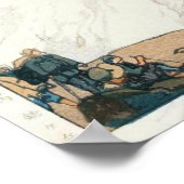 槍 ヶ 岳, Mount Yari, Hiroshi Yoshida, Woodcut Poster (Ecke)