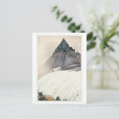 槍 ヶ 岳, Mount Yari, Hiroshi Yoshida, Woodcut Postkarte (Stehend Vorderseite)