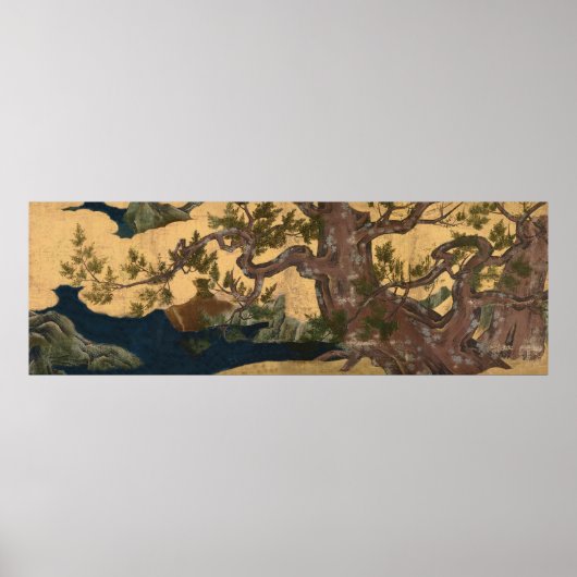 檜図 Cypress Tree Kano Eitoku Poster (Vorne)