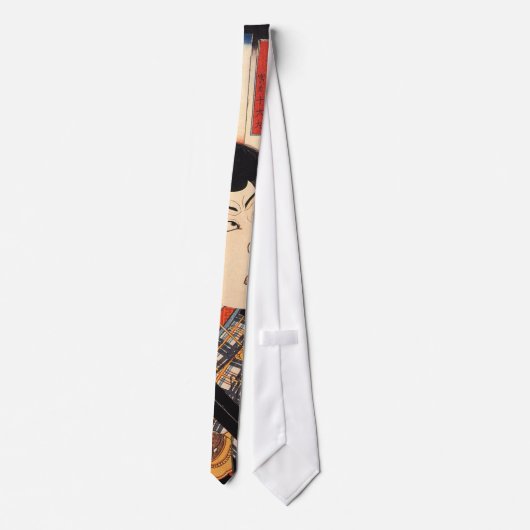 歌 舞 伎 者, 国 Kabuki Schauspieler, Kuniyoshi, Ukiyoe役 Krawatte (Rückseite)