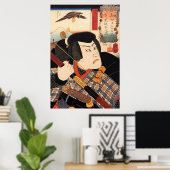 歌 舞 伎 者, 国 Kabuki Schauspieler, Kuniyoshi, Ukiyoe役 Poster (Heimbüro)