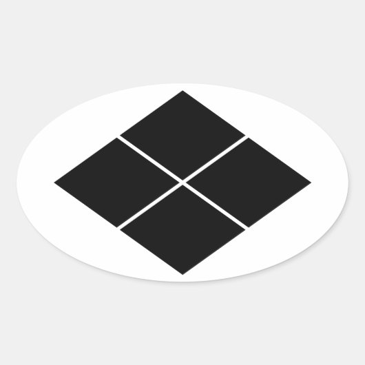 武田菱 OVALER AUFKLEBER (Vorderseite)