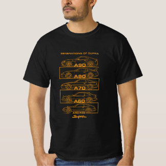 歴代スープラのシルエットオリジナルデザイン Tシャツ T-Shirt