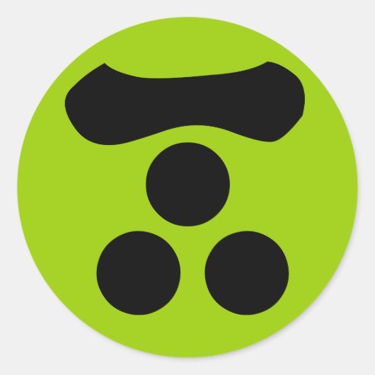 毛 利 元 就 紋, Mōri Motonari KAMON, japanische Familie Runder Aufkleber (Vorderseite)