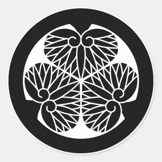 水戸葵（１７蕊） RUNDER AUFKLEBER (Vorderseite)