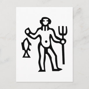 水 瓶, Aquarius, Konstellation (Zodiac) Postkarte