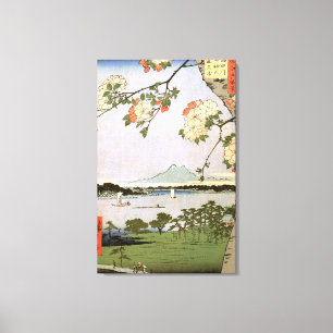 江 の 桜, 広 Kirschblüten 重 Edo, Hiroshige, Ukiyoe Leinwanddruck