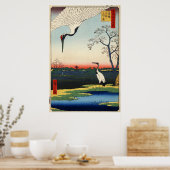江 の 鶴, 広 Kranich von Edo, Hiroshige. Poster (Küche)