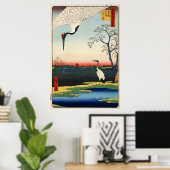 江 の 鶴, 広 Kranich von Edo, Hiroshige. Poster (Heimbüro)