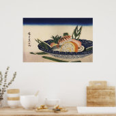 江 前 寿 司, 広 重 Sushi Bowl, Hiroshige, Ukiyos Poster (Küche)