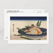 江 前 寿 司, 広 重 Sushi Bowl, Hiroshige, Ukiyos Postkarte (Vorne/Hinten)