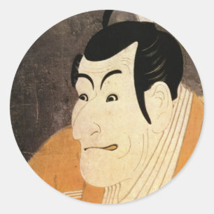江 戸 の 歌 伎 役舞, da Edo Kabuki Schauspieler, Sharaku, Runder Aufkleber