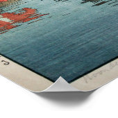 沼 崎 場 昼, Kühe, Hiroshi Yoshida, Holzschnitt Poster (Ecke)