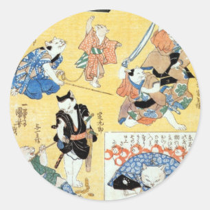 流 行 猫 の づ 狂 言 RUNDER AUFKLEBER