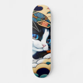 浮世シテ絵ィ 葛飾キ斎猫名黒雪ス SKATEBOARD (Vorderseite)