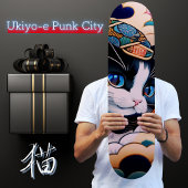 浮世シテ絵ィ 葛飾キ斎猫名黒雪ス SKATEBOARD