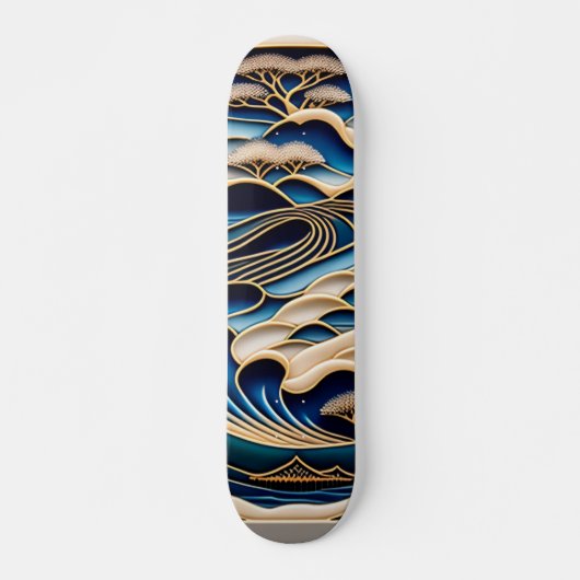 【浮 絵 世 トアティ北シ斎 SKATEBOARD (Vorne)