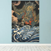 海, 国, 芳, Sea Dragon, Kuniyoshi, Ukiyo-e Leinwanddruck (Insitu (Holzboden))