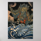 海, 国, 芳, Sea Dragon, Kuniyoshi, Ukiyo-e Poster (Vorne)