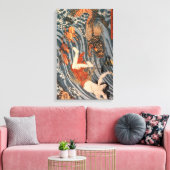 海 女 龍, 国 芳, Frauen & Drachen, Kuniyoshi, Ukiyo-e Leinwanddruck (Insitu (Wohnzimmer))