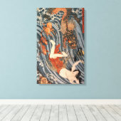 海 女 龍, 国 芳, Frauen & Drachen, Kuniyoshi, Ukiyo-e Leinwanddruck (Insitu (Holzboden))