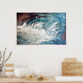 渓 流, Rapids, Hiroshi Yoshida, Holzschnitt Poster (Küche)