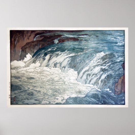 渓 流, Rapids, Hiroshi Yoshida, Holzschnitt Poster (Vorne)